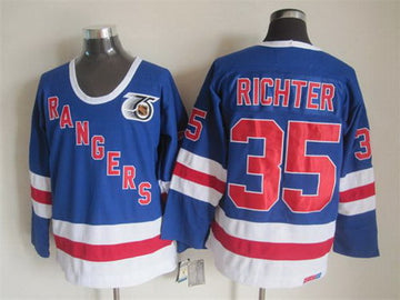 Mike Richter New York Rangers blue Throwback jersey