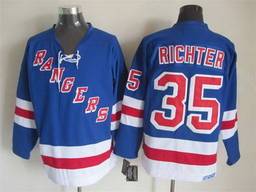 Mike Richter New York Rangers blue Throwback jersey