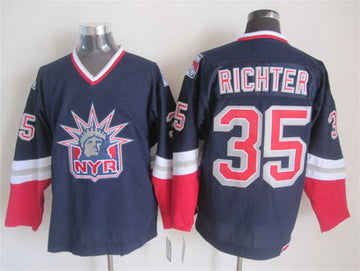 Mike Richter New York Rangers navy Throwback jersey