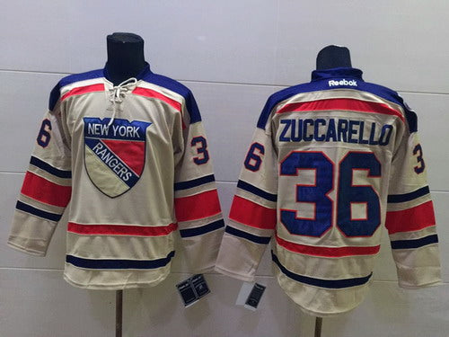 Mats Zuccarello New York Rangers cream Winter Classic jersey