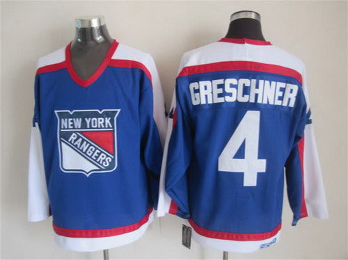 Ron Greschner New York Rangers blue Throwback jersey