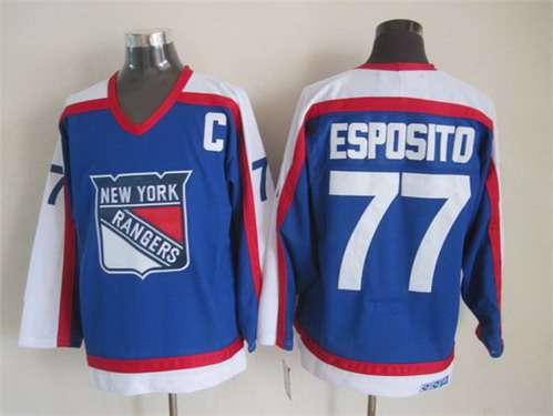 Phil Esposito New York Rangers blue Throwback jersey