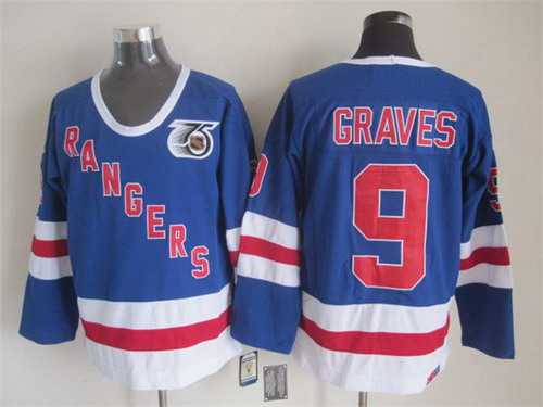 Adam Graves New York Rangers blue Throwback jersey