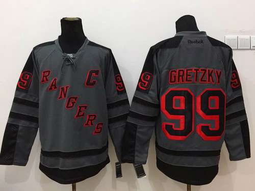 Wayne Gretzky New York Rangers charcoal jersey