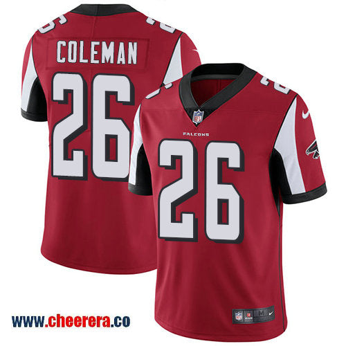 Nike Tevin Coleman Atlanta Falcons red Vapor jersey