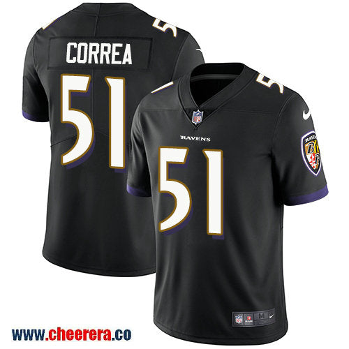 Nike Kamalei Correa Baltimore Ravens black Vapor jersey
