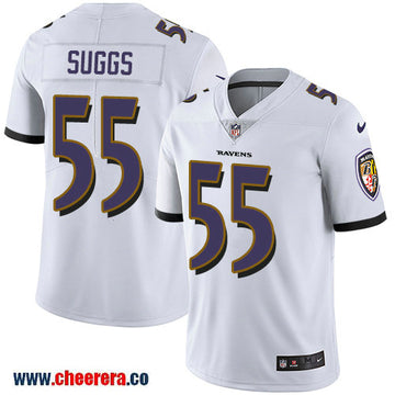 Nike Terrell Suggs Baltimore Ravens white Vapor jersey
