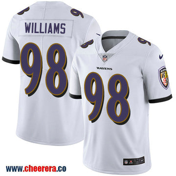 Nike Brandon Williams Baltimore Ravens white Vapor jersey