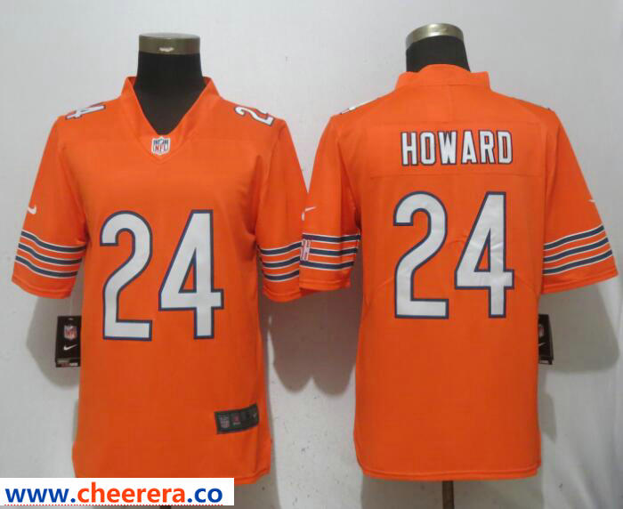 Nike Jordan Howard Chicago Bears orange Vapor jersey