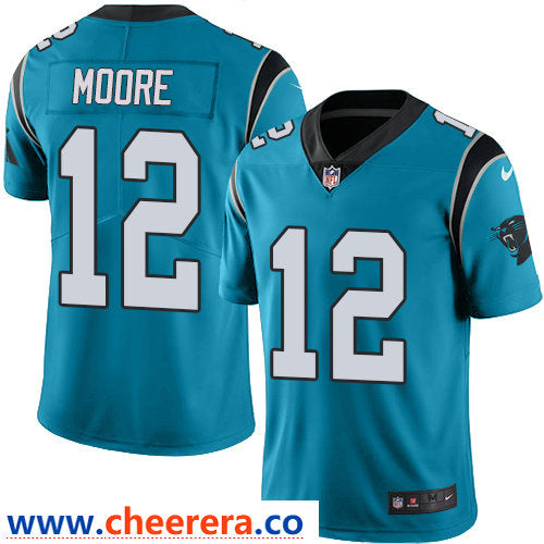 Nike DJ Moore Carolina Panthers blue Vapor jersey