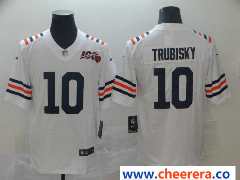 Nike Mitchell Trubisky Chicago Bears white Vapor jersey
