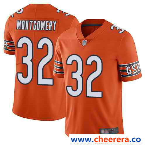 Nike David Montgomery Chicago Bears orange Limited jersey