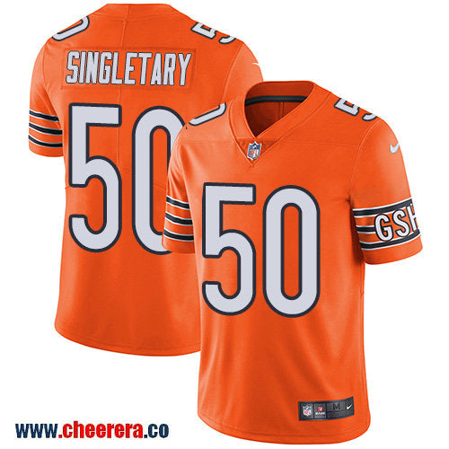 Nike Mike Singletary Chicago Bears orange Limited jersey