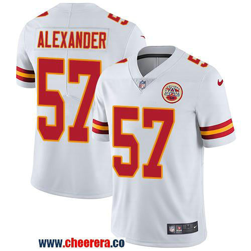 Nike D.J. Alexander Kansas City Chiefs white Vapor jersey