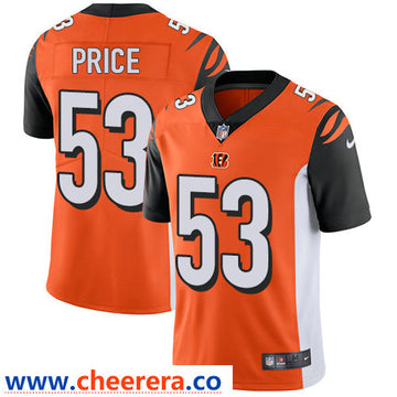 Nike Billy Price Cincinnati Bengals orange Vapor jersey