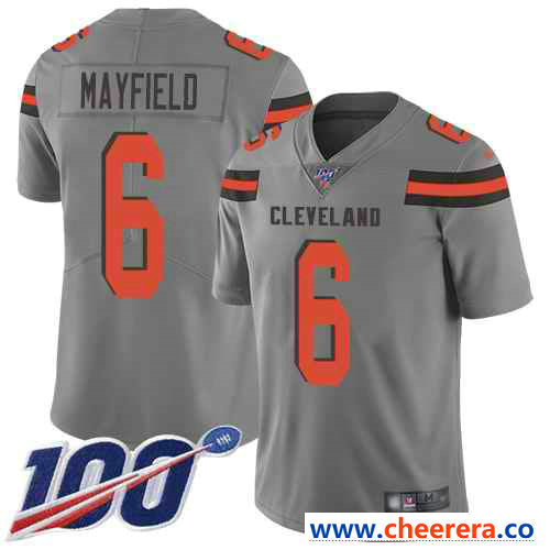 Nike Baker Mayfield Cleveland Browns gray Inverted Legend jersey