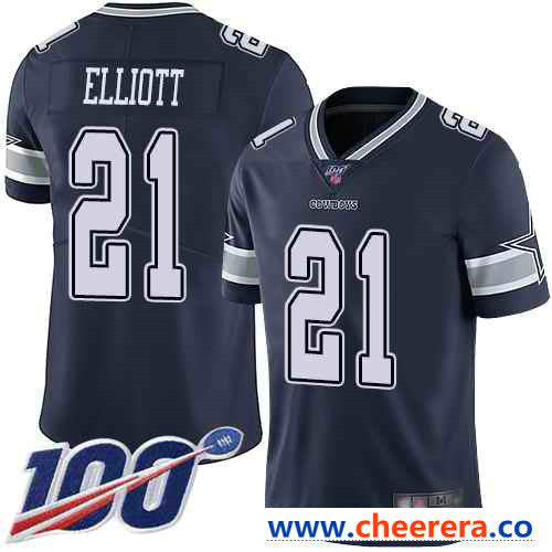 Nike Ezekiel Elliott Dallas Cowboys navy Vapor jersey