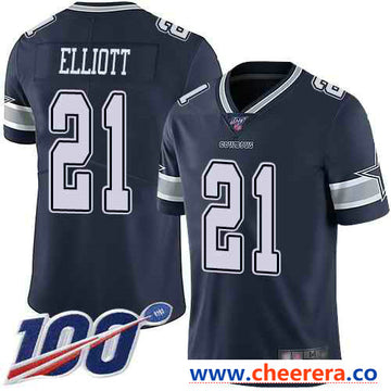 Nike Ezekiel Elliott Dallas Cowboys navy Vapor jersey