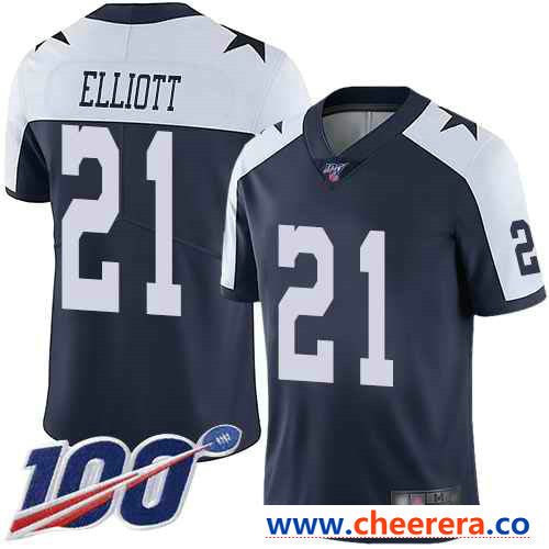 Nike Ezekiel Elliott Dallas Cowboys navy Vapor jersey