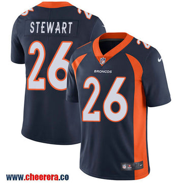 Nike Darian Stewart Denver Broncos navy Vapor jersey