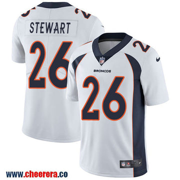 Nike Darian Stewart Denver Broncos white Vapor jersey