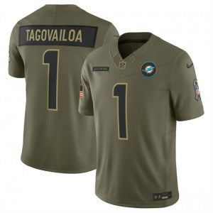 Nike Miami Dolphins olive Salute To Service jersey