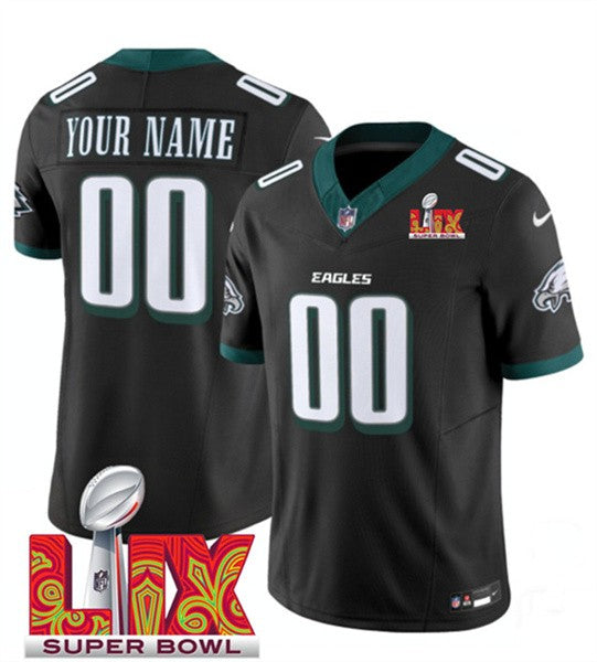 Custom Philadelphia Eagles black Vapor jersey