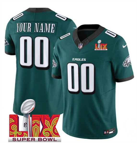 Custom Philadelphia Eagles green Vapor jersey