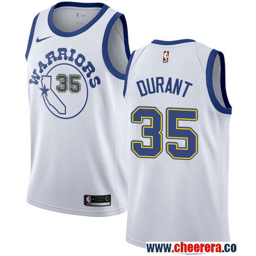 Nike Kevin Durant Golden State Warriors white Throwback jersey