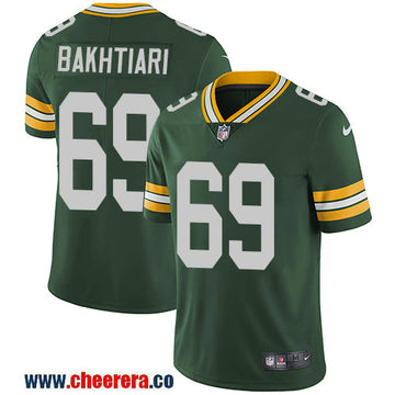 Nike David Bakhtiari Green Bay Packers green Vapor jersey