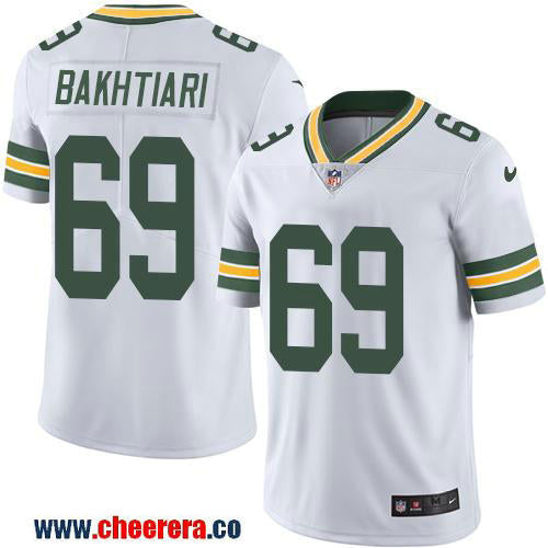 Nike David Bakhtiari Green Bay Packers white Vapor jersey
