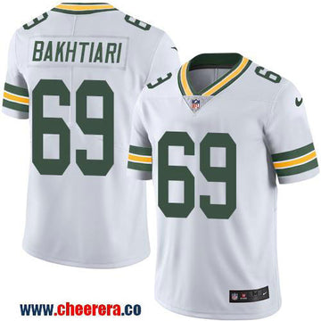 Nike David Bakhtiari Green Bay Packers white Vapor jersey