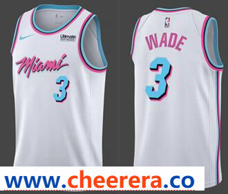 Nike Dwyane Wade Miami Heat white jersey