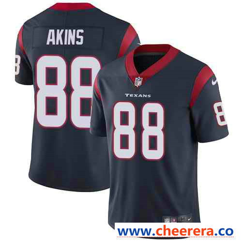 Nike Jordan Akins Houston Texans navy Vapor jersey
