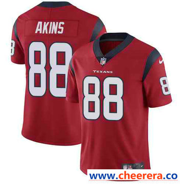Nike Jordan Akins Houston Texans red Vapor jersey