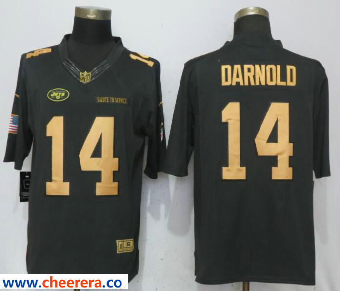 Nike Sam Darnold New York Jets gold Salute To Service jersey