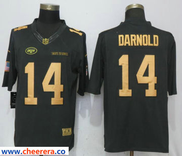 Nike Sam Darnold New York Jets gold Salute To Service jersey