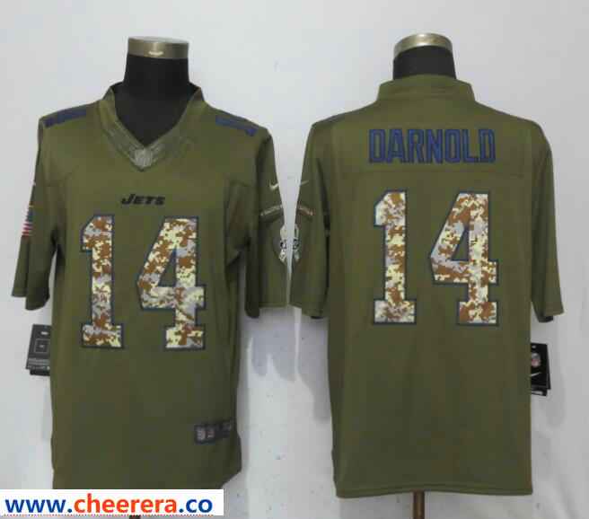 Nike Sam Darnold New York Jets green Salute To Service jersey