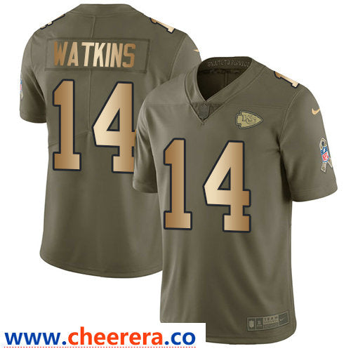 Nike Sammy Watkins Kansas City Chiefs olive Salute To Service jersey