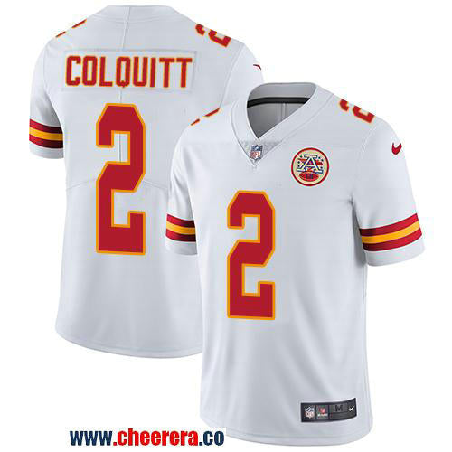Nike Dustin Colquitt Kansas City Chiefs white Vapor jersey