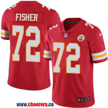Nike Eric Fisher Kansas City Chiefs red Vapor jersey