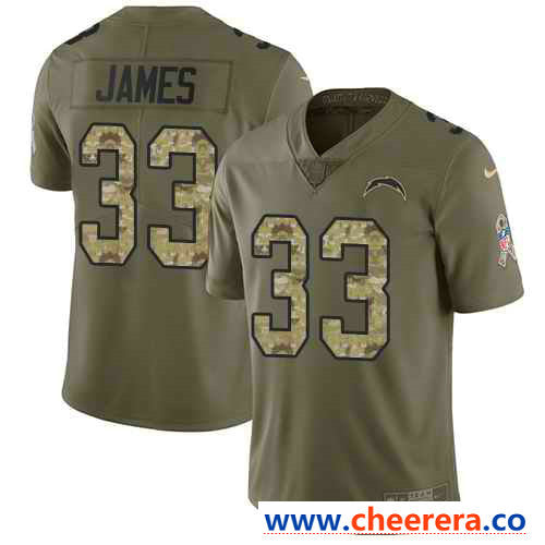 Nike Derwin James Los Angeles Chargers olive Salute To Service jersey