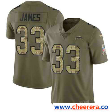 Nike Derwin James Los Angeles Chargers olive Salute To Service jersey