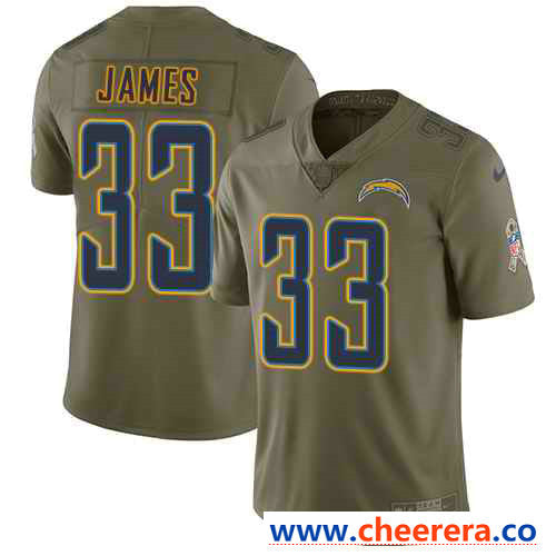Nike Derwin James Los Angeles Chargers olive Salute To Service jersey