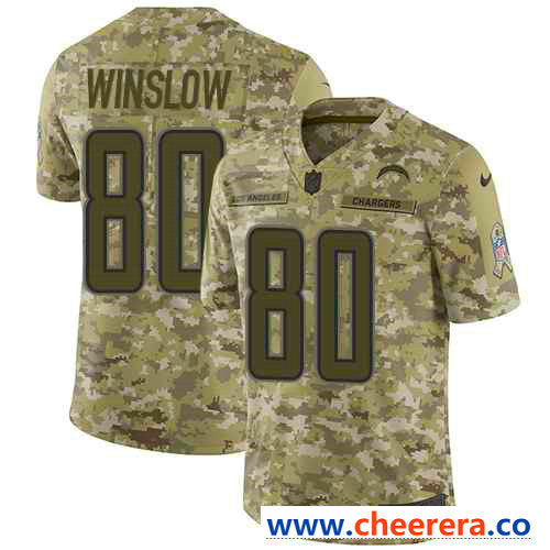 Nike Kellen Winslow Los Angeles Chargers camo Salute To Service jersey