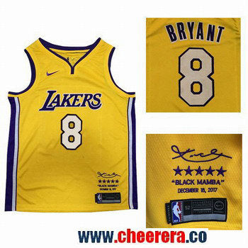 Nike Kobe Bryant Los Angeles Lakers gold jersey