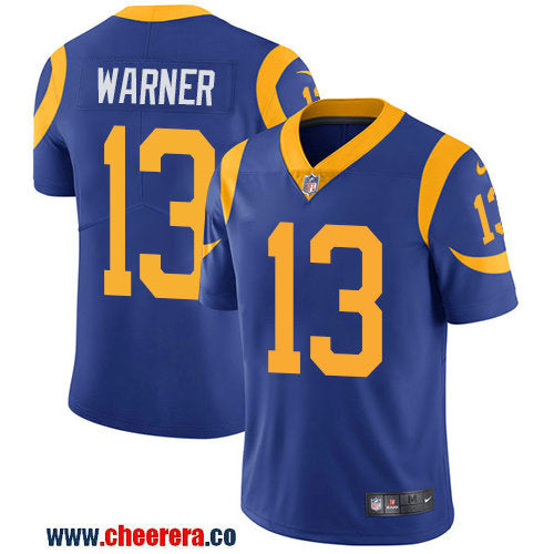 Nike Kurt Warner Los Angeles Rams royal Vapor jersey