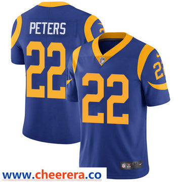 Nike Marcus Peters Los Angeles Rams royal Vapor jersey