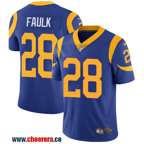 Nike Marshall Faulk Los Angeles Rams royal Vapor jersey