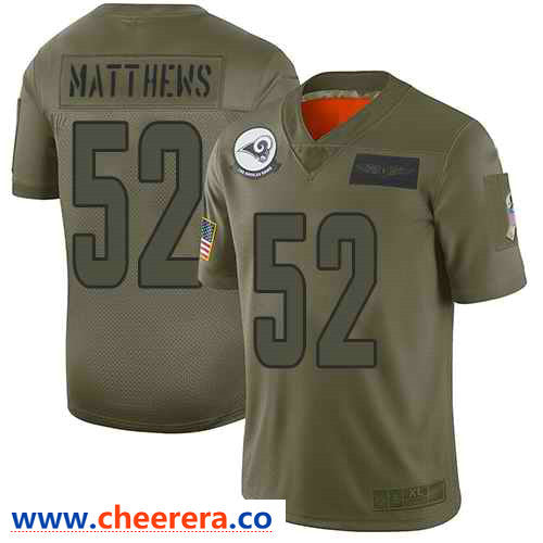 Nike Clay Matthews Los Angeles Rams camo Salute To Service jersey